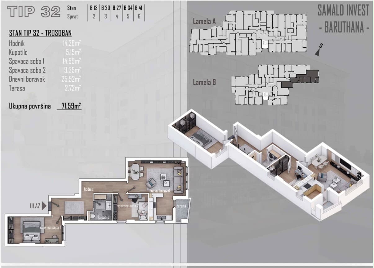 APARTMENT 71.59m2