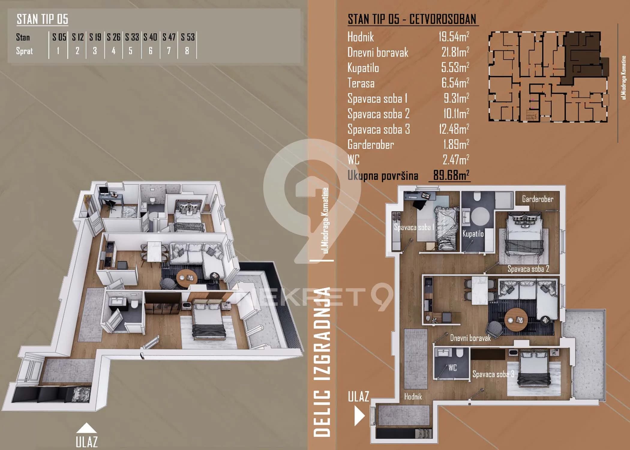 APARTMENT 89.68m2 — 2